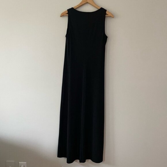 NEW Kim & Co Black Stretch Sleeveless Maxi Dress Size Small Petite - Picture 4 of 5
